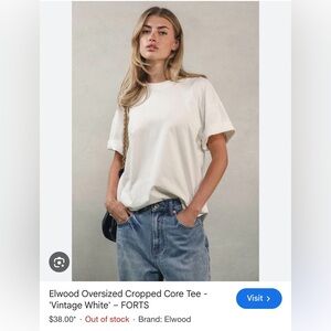 Elwood Oversized Cropped Core Tee - unisex